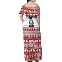 I Knocked Over Yhe Christmas Tree Christmas Christmas Off Shoulder Maxi Dress Xmas Holiday Patterns - Wonder Print Shop
