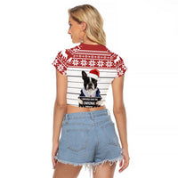 I Knocked Over Yhe Christmas Tree Christmas Christmas Raglan Cropped T Shirt Xmas Holiday Patterns - Wonder Print Shop