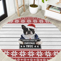 I Knocked Over Yhe Christmas Tree Christmas Christmas Round Carpet Xmas Holiday Patterns - Wonder Print Shop