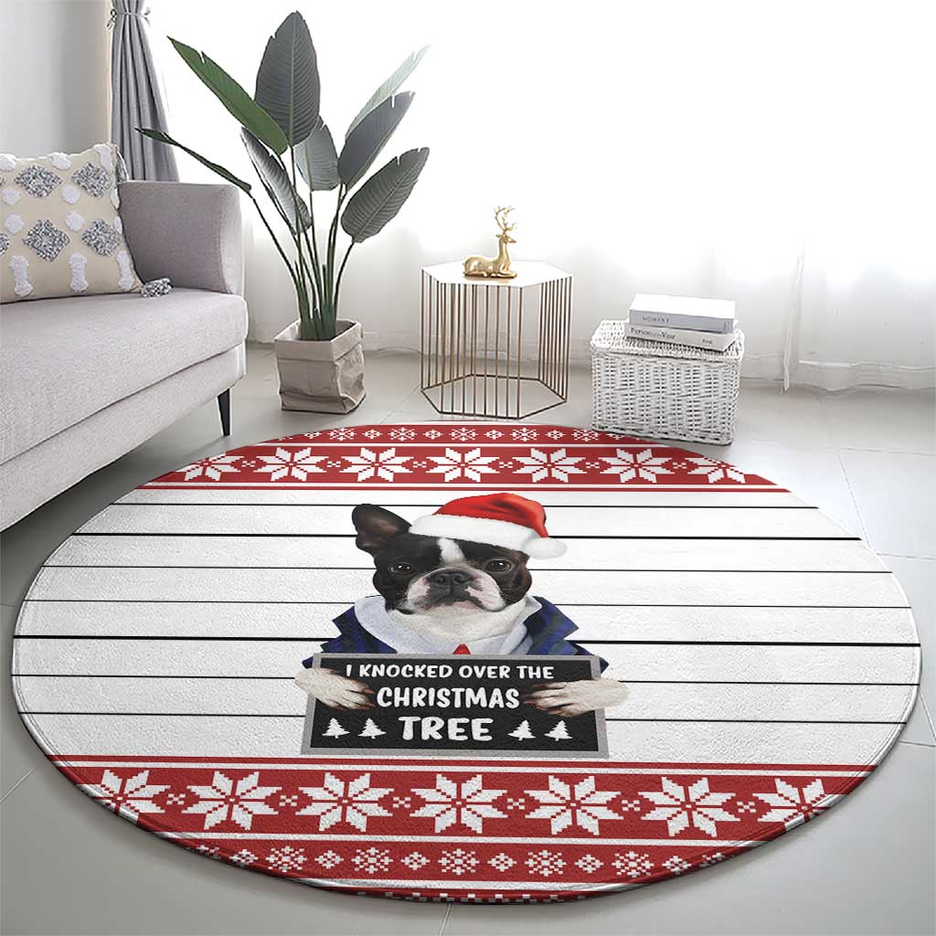I Knocked Over Yhe Christmas Tree Christmas Christmas Round Carpet Xmas Holiday Patterns - Wonder Print Shop