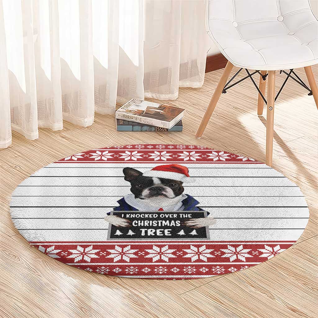 I Knocked Over Yhe Christmas Tree Christmas Christmas Round Carpet Xmas Holiday Patterns - Wonder Print Shop