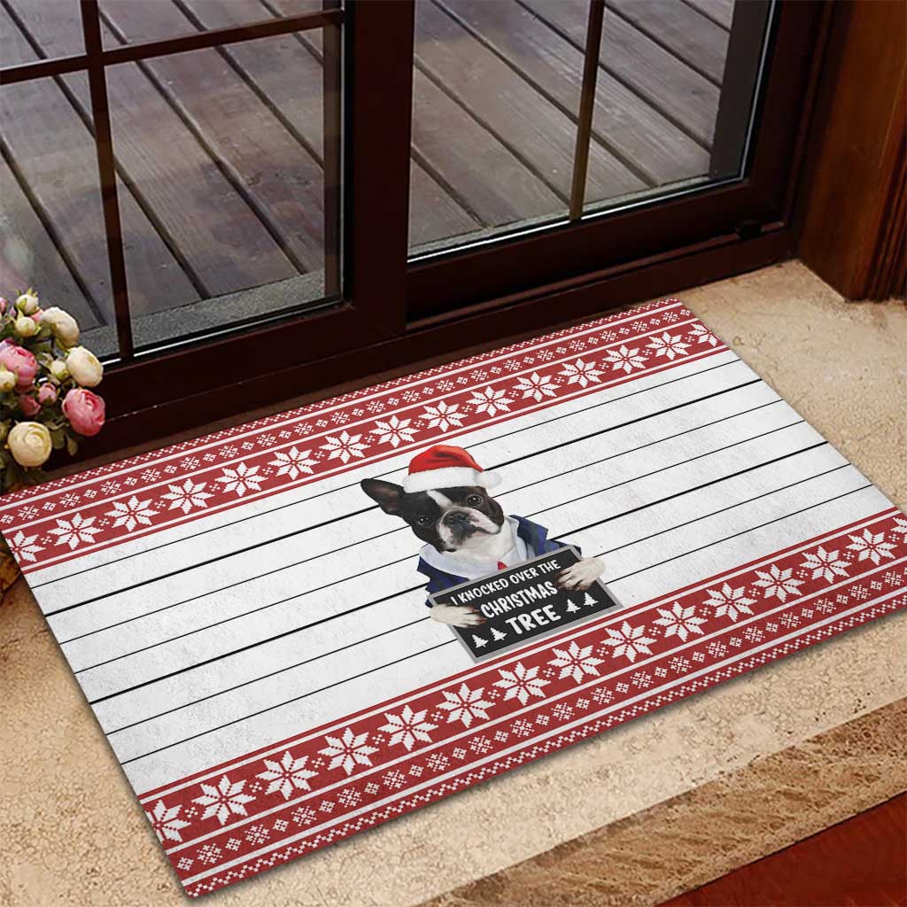 I Knocked Over Yhe Christmas Tree Christmas Christmas Rubber Doormat Xmas Holiday Patterns - Wonder Print Shop