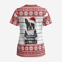 I Knocked Over Yhe Christmas Tree Christmas Christmas Scrub Top Xmas Holiday Patterns - Wonder Print Shop