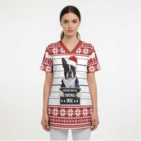 I Knocked Over Yhe Christmas Tree Christmas Christmas Scrub Top Xmas Holiday Patterns - Wonder Print Shop