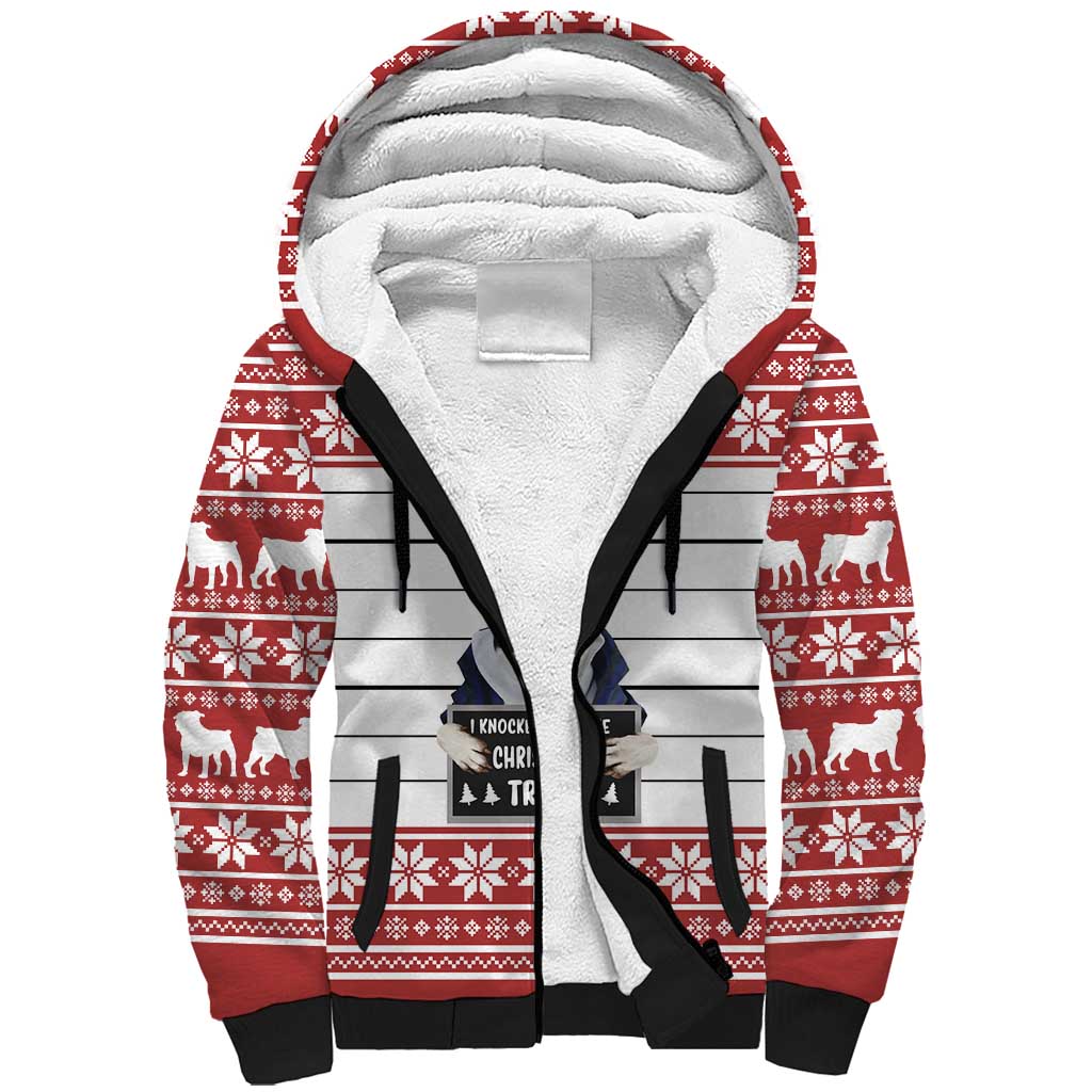 I Knocked Over Yhe Christmas Tree Christmas Christmas Sherpa Hoodie Xmas Holiday Patterns - Wonder Print Shop
