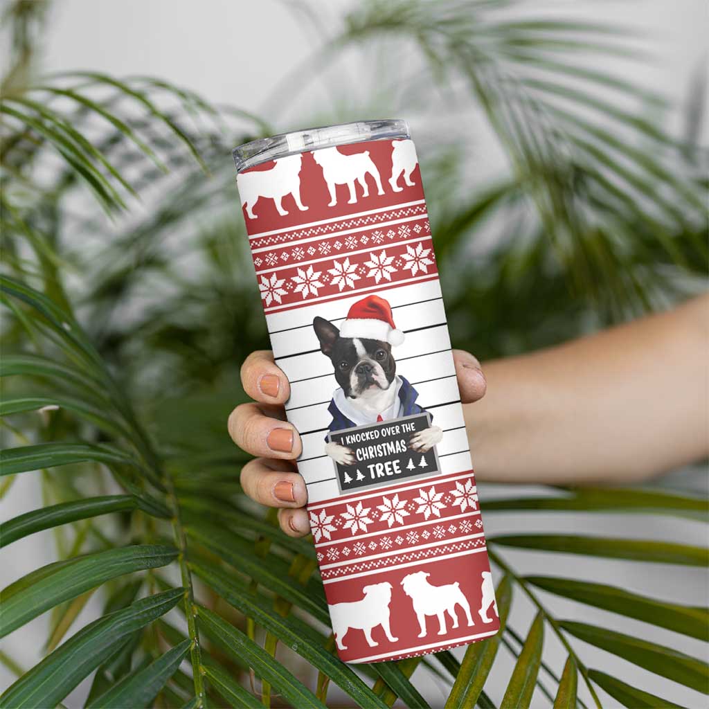 I Knocked Over Yhe Christmas Tree Christmas Christmas Skinny Tumbler Xmas Holiday Patterns - Wonder Print Shop