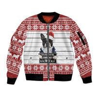 I Knocked Over Yhe Christmas Tree Christmas Christmas Sleeve Zip Bomber Jacket Xmas Holiday Patterns - Wonder Print Shop