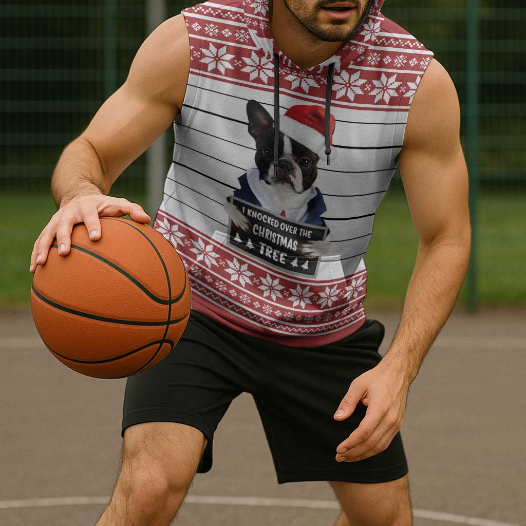 I Knocked Over Yhe Christmas Tree Christmas Christmas Sleeveless Hoodie Xmas Holiday Patterns - Wonder Print Shop