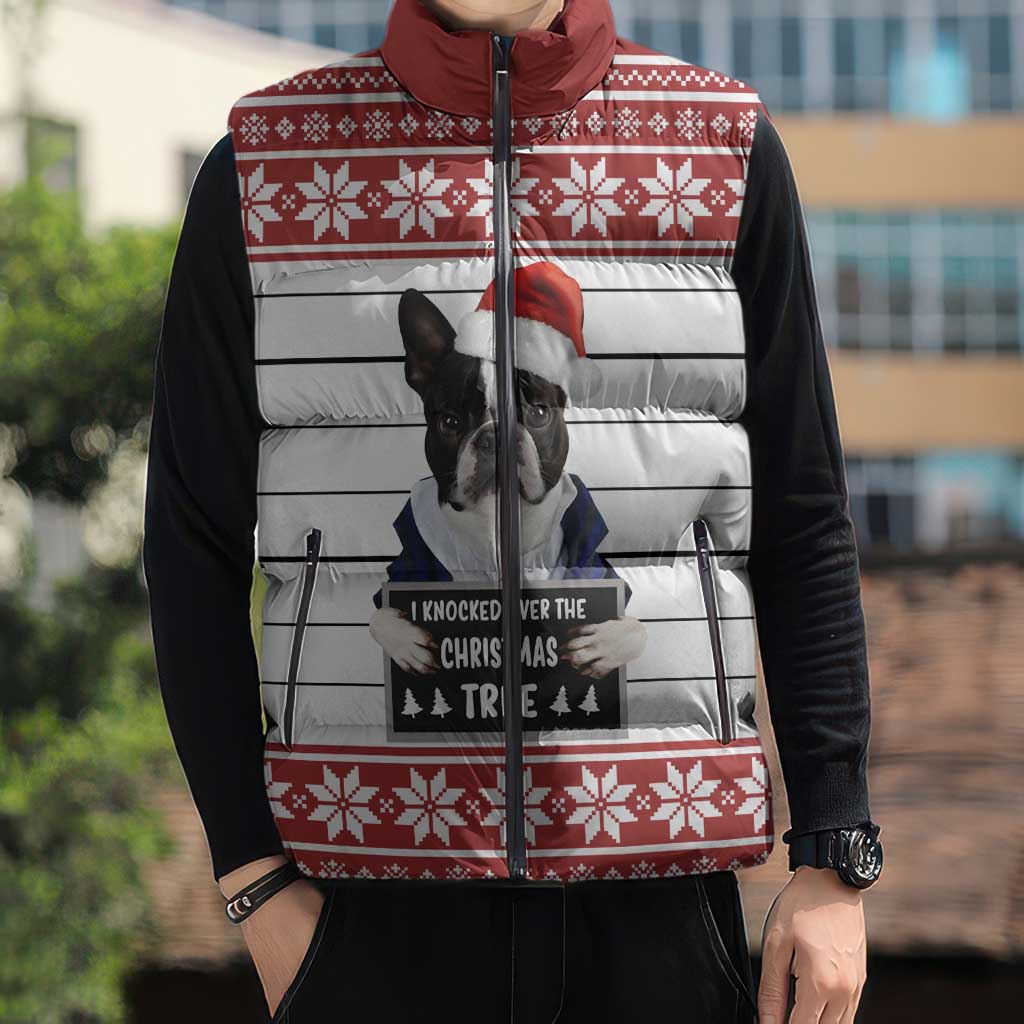 I Knocked Over Yhe Christmas Tree Christmas Christmas Sleeveless Puffer Jacket Xmas Holiday Patterns - Wonder Print Shop