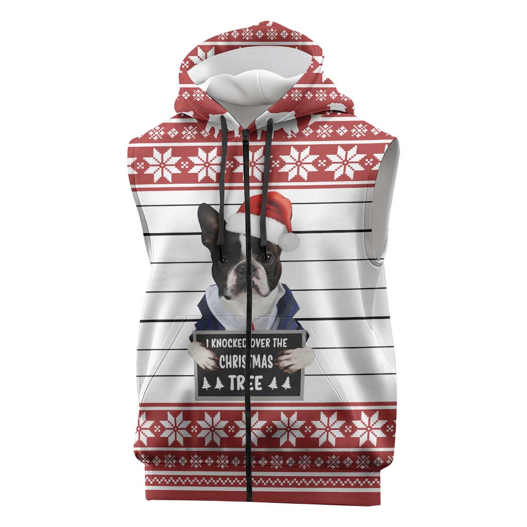 I Knocked Over Yhe Christmas Tree Christmas Christmas Sleeveless Zip Hoodie Xmas Holiday Patterns - undefined
