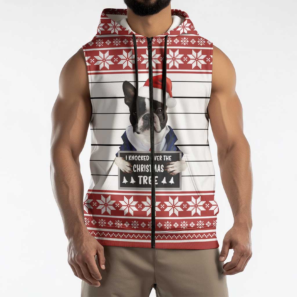 I Knocked Over Yhe Christmas Tree Christmas Christmas Sleeveless Zip Hoodie Xmas Holiday Patterns - undefined