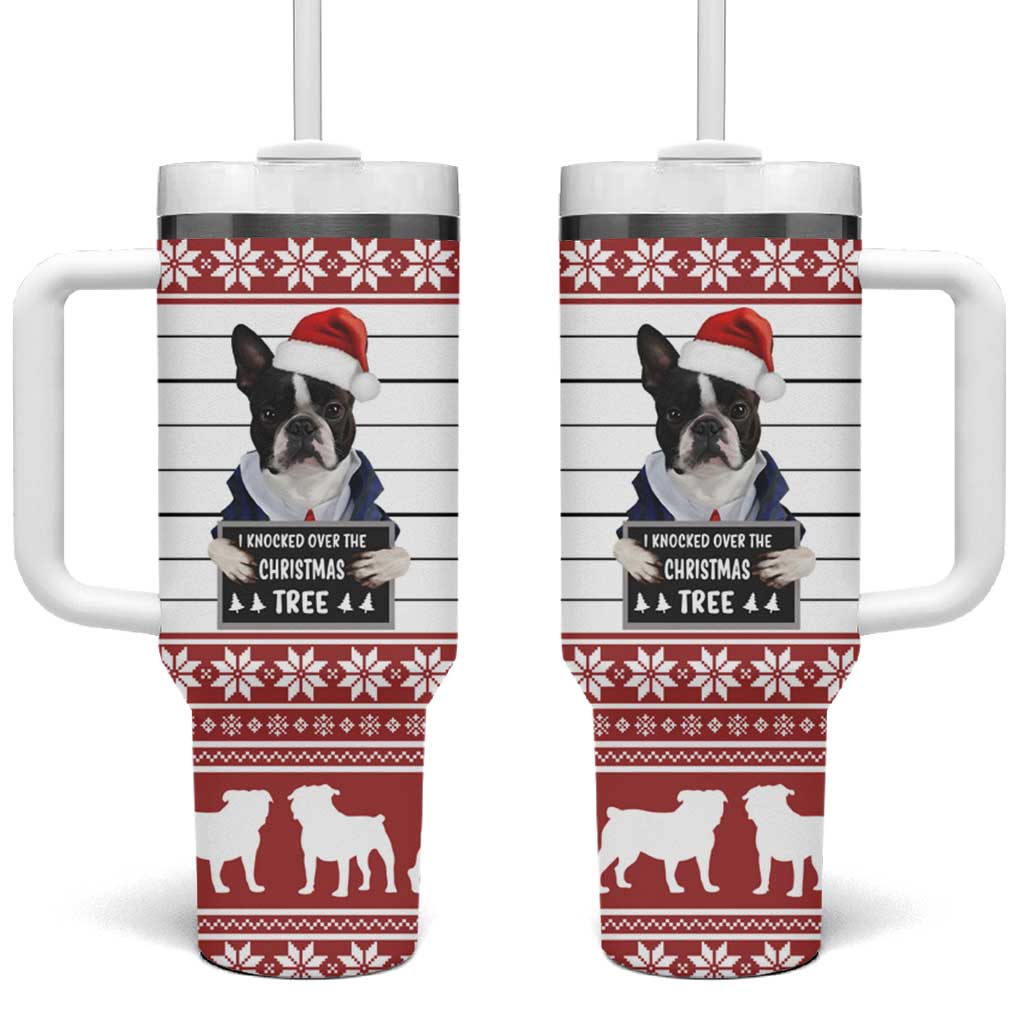 I Knocked Over Yhe Christmas Tree Christmas Christmas Tumbler With Handle Xmas Holiday Patterns - Wonder Print Shop