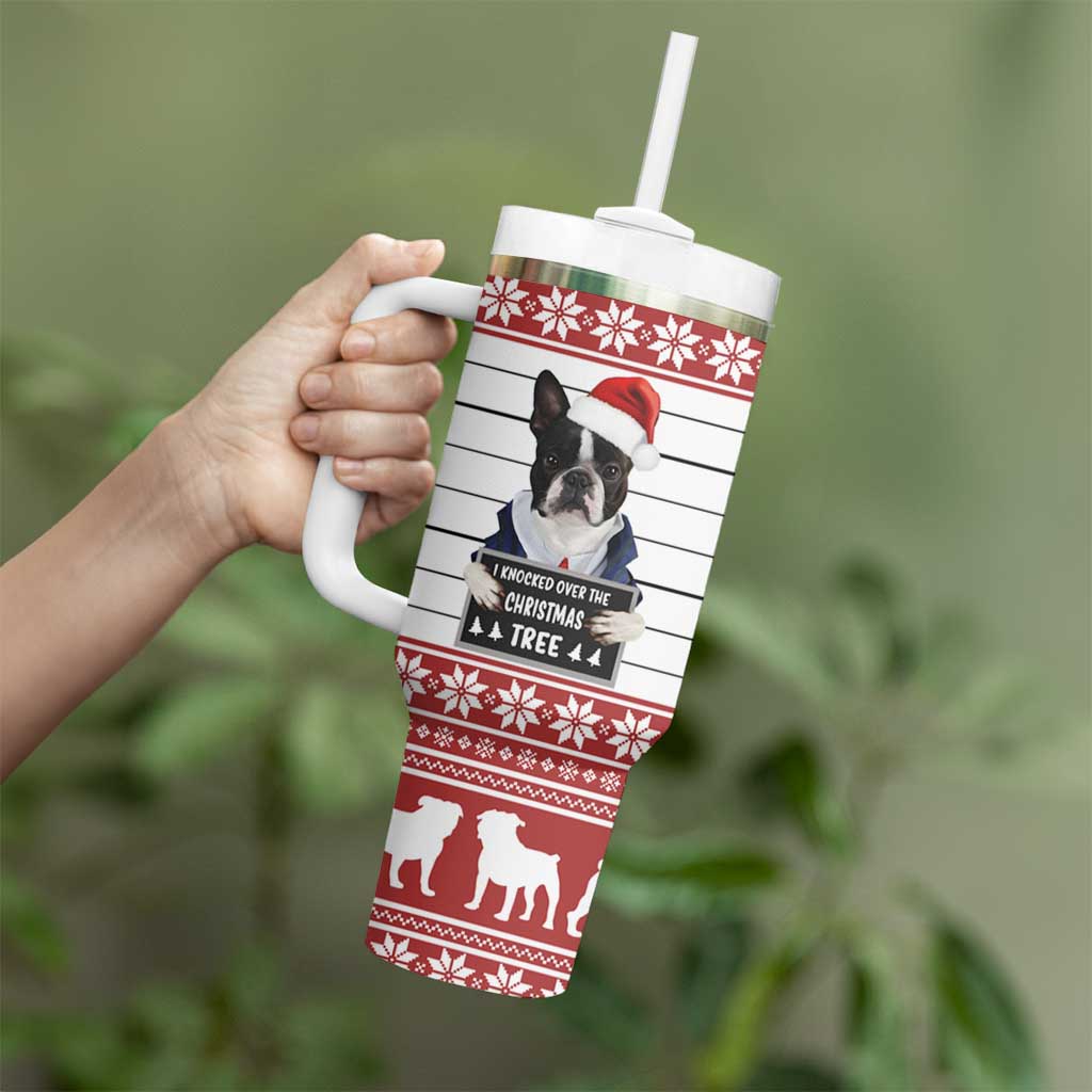 I Knocked Over Yhe Christmas Tree Christmas Christmas Tumbler With Handle Xmas Holiday Patterns - Wonder Print Shop