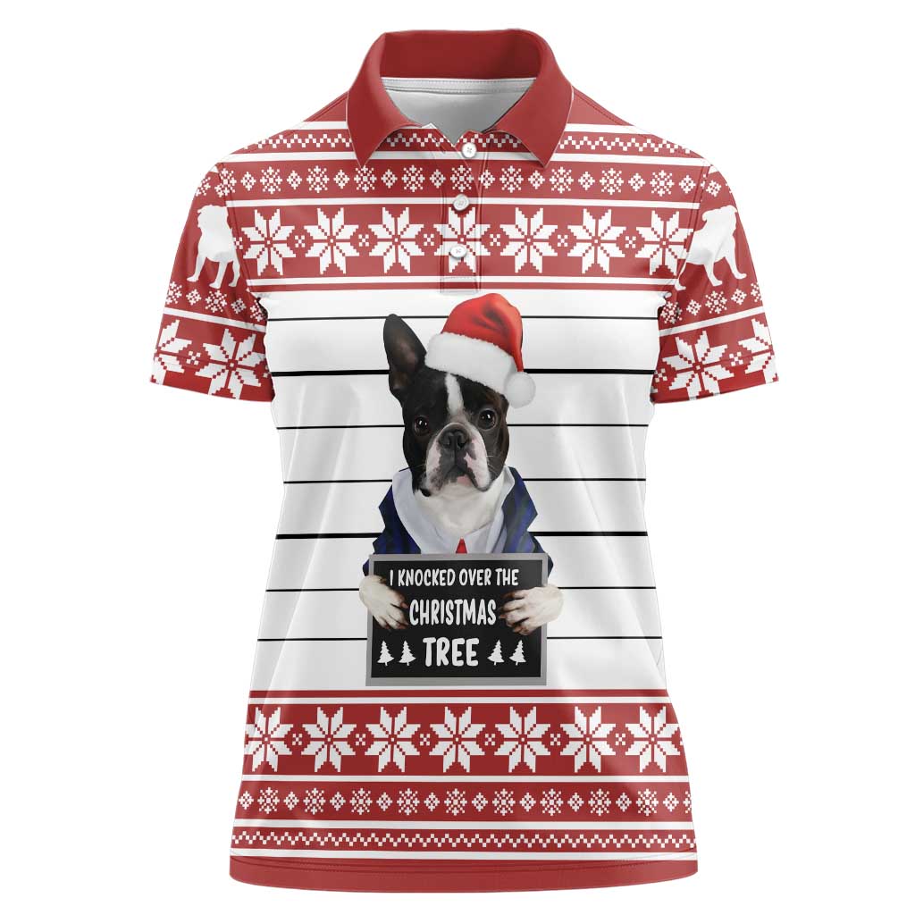 I Knocked Over Yhe Christmas Tree Christmas Christmas Women Polo Shirt Xmas Holiday Patterns - Wonder Print Shop