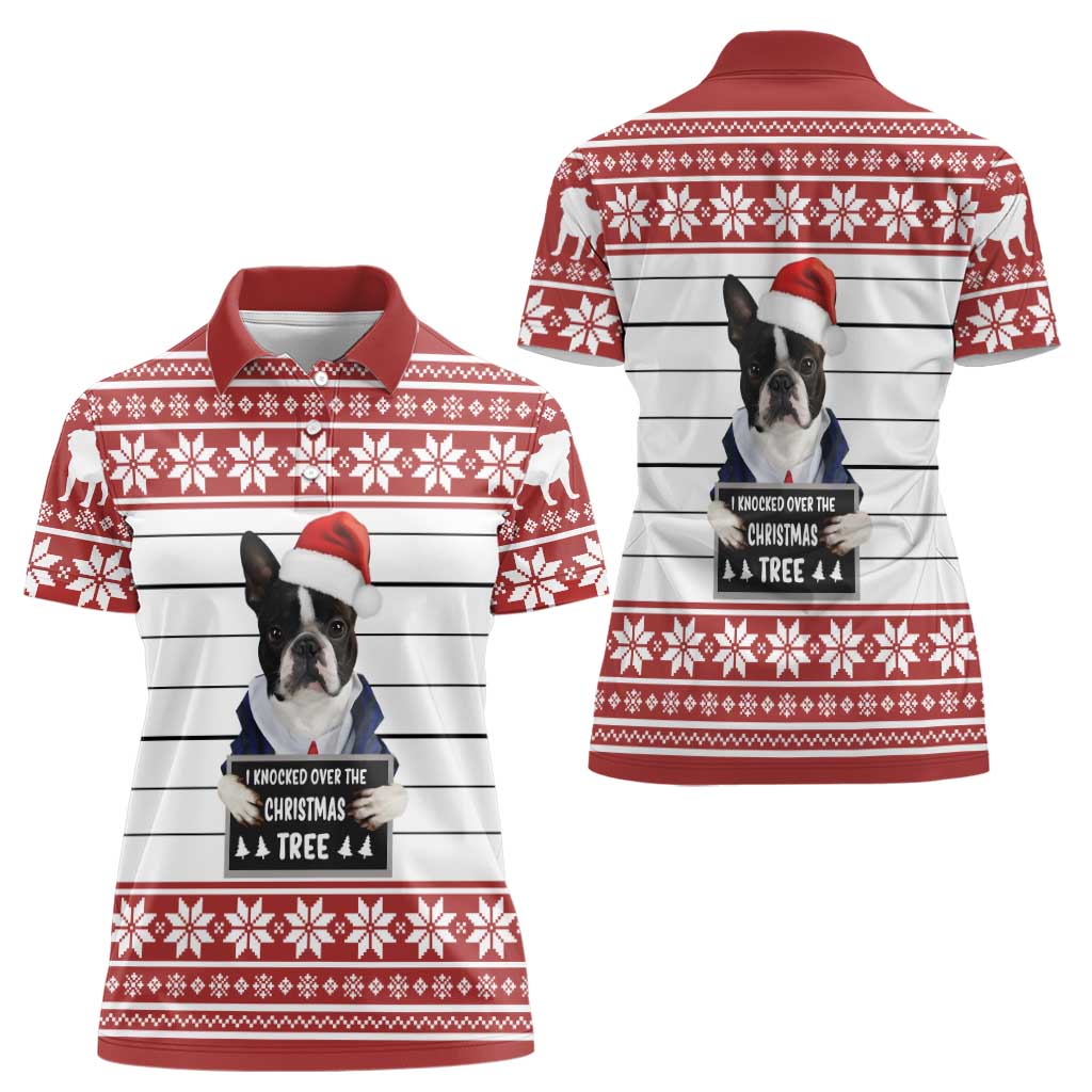 I Knocked Over Yhe Christmas Tree Christmas Christmas Women Polo Shirt Xmas Holiday Patterns - Wonder Print Shop
