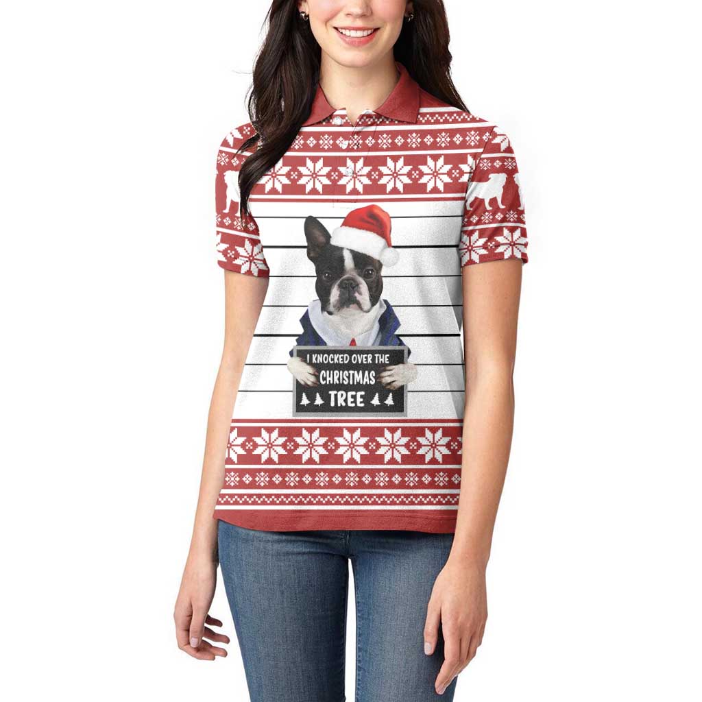 I Knocked Over Yhe Christmas Tree Christmas Christmas Women Polo Shirt Xmas Holiday Patterns - Wonder Print Shop