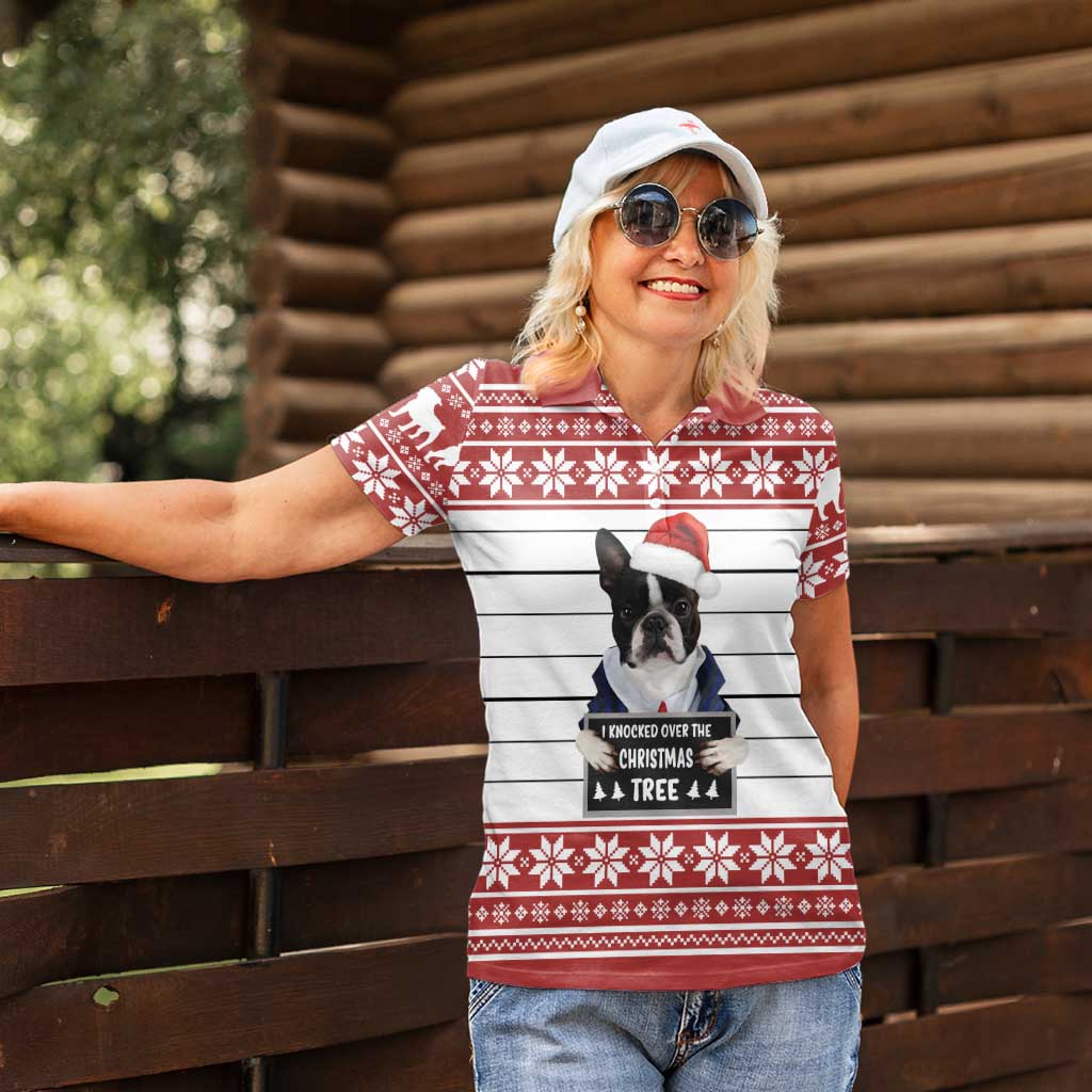 I Knocked Over Yhe Christmas Tree Christmas Christmas Women Polo Shirt Xmas Holiday Patterns - Wonder Print Shop
