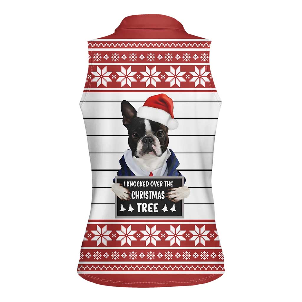 I Knocked Over Yhe Christmas Tree Christmas Christmas Women Sleeveless Polo Shirt Xmas Holiday Patterns - Wonder Print Shop