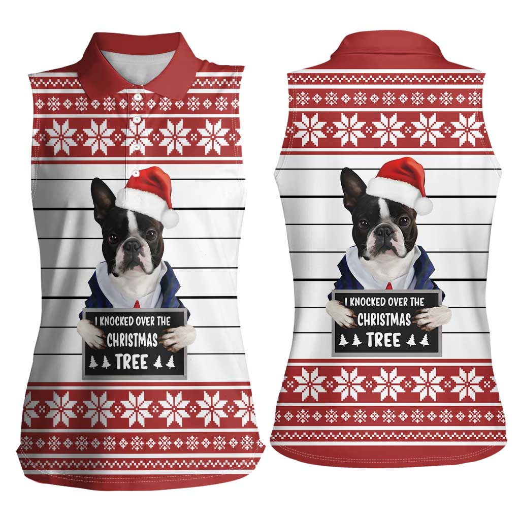 I Knocked Over Yhe Christmas Tree Christmas Christmas Women Sleeveless Polo Shirt Xmas Holiday Patterns - Wonder Print Shop
