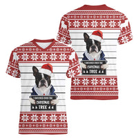 I Knocked Over Yhe Christmas Tree Christmas Christmas Women V-Neck T-Shirt Xmas Holiday Patterns - Wonder Print Shop