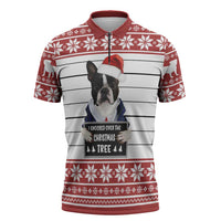 I Knocked Over Yhe Christmas Tree Christmas Christmas Zipper Polo Shirt Xmas Holiday Patterns - Wonder Print Shop