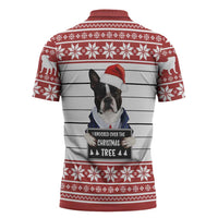 I Knocked Over Yhe Christmas Tree Christmas Christmas Zipper Polo Shirt Xmas Holiday Patterns - Wonder Print Shop