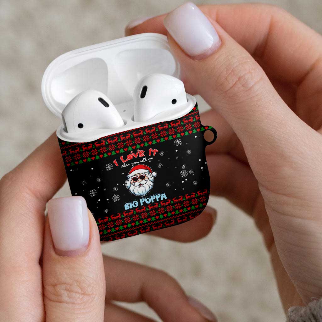 I Love It When You Call Me Big Poppa Christmas Christmas AirPods Case Xmas Holiday Patterns - Wonder Print Shop
