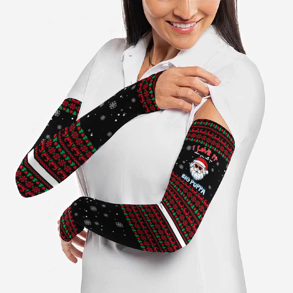 I Love It When You Call Me Big Poppa Christmas Christmas Arm Sleeves Xmas Holiday Patterns - Wonder Print Shop