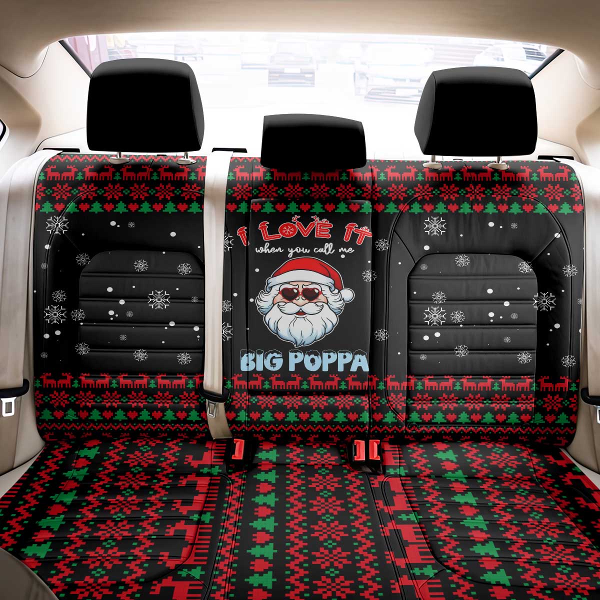 I Love It When You Call Me Big Poppa Christmas Christmas Back Car Seat Cover Xmas Holiday Patterns - Wonder Print Shop
