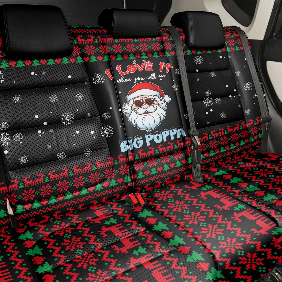 I Love It When You Call Me Big Poppa Christmas Christmas Back Car Seat Cover Xmas Holiday Patterns - Wonder Print Shop