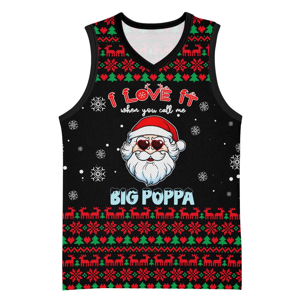 I Love It When You Call Me Big Poppa Christmas Christmas Basketball Jersey Xmas Holiday Patterns - Wonder Print Shop