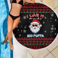 I Love It When You Call Me Big Poppa Christmas Christmas Beach Blanket Xmas Holiday Patterns - Wonder Print Shop