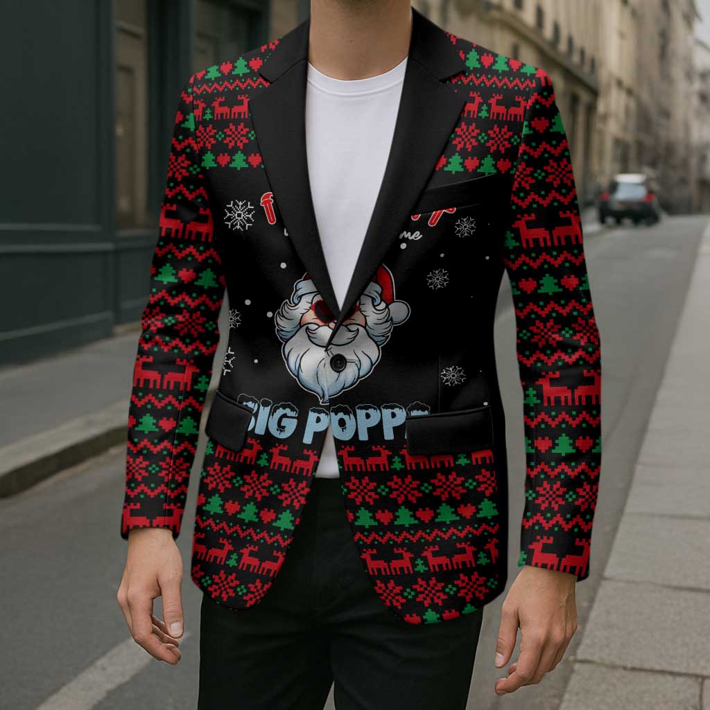I Love It When You Call Me Big Poppa Christmas Christmas Blazer Xmas Holiday Patterns - Wonder Print Shop