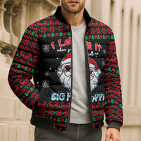 I Love It When You Call Me Big Poppa Christmas Christmas Bomber Puffer Jacket Xmas Holiday Patterns - Wonder Print Shop