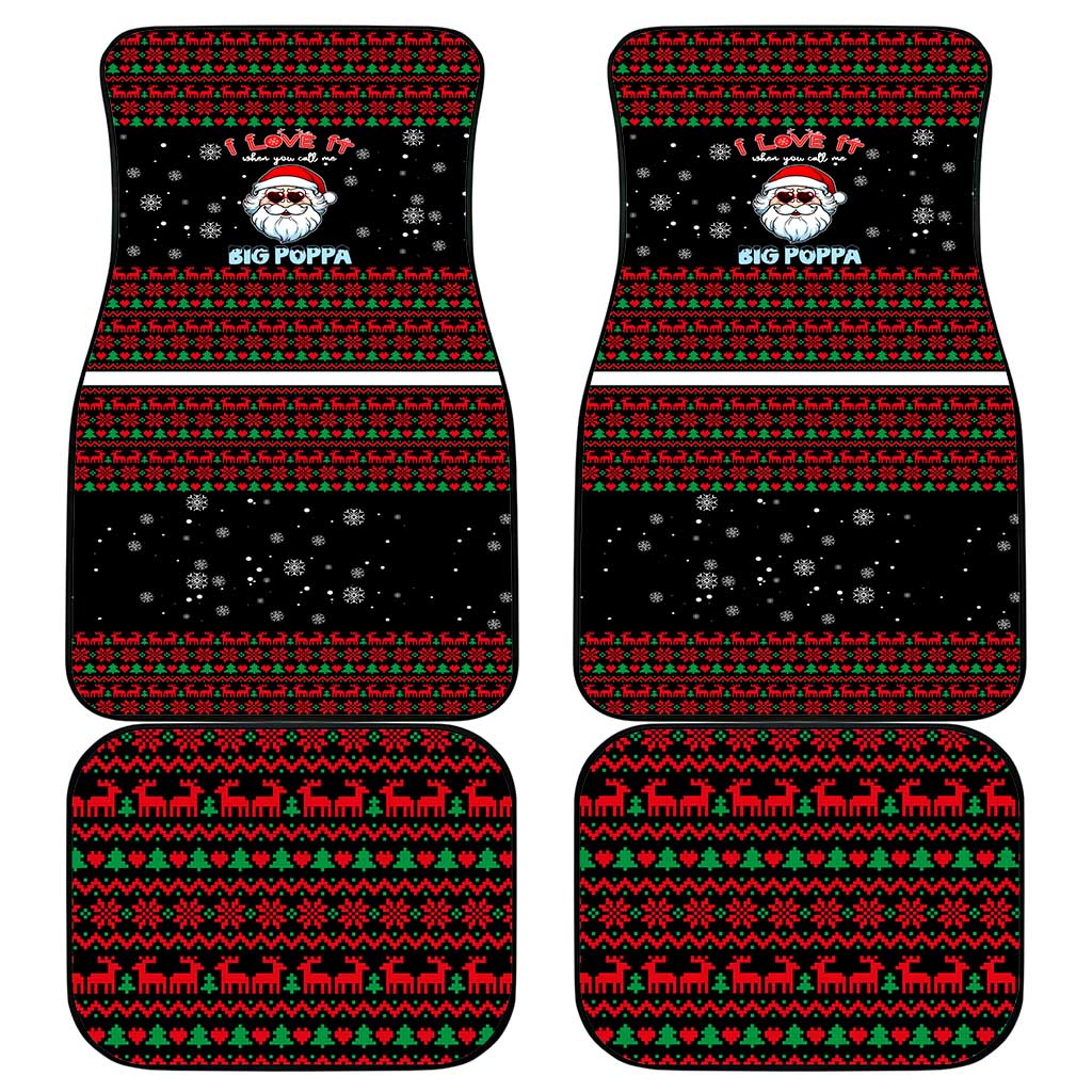 I Love It When You Call Me Big Poppa Christmas Christmas Car Mats Xmas Holiday Patterns - Wonder Print Shop