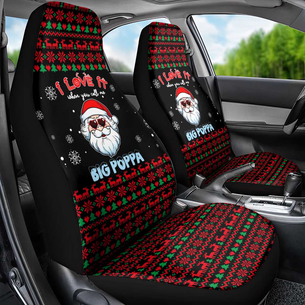 I Love It When You Call Me Big Poppa Christmas Christmas Car Seat Cover Xmas Holiday Patterns - Wonder Print Shop