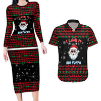 I Love It When You Call Me Big Poppa Christmas Christmas Couples Matching Long Sleeve Bodycon Dress and Hawaiian Shirt Xmas Holiday Patterns - Wonder Print Shop