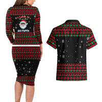 I Love It When You Call Me Big Poppa Christmas Christmas Couples Matching Long Sleeve Bodycon Dress and Hawaiian Shirt Xmas Holiday Patterns - Wonder Print Shop