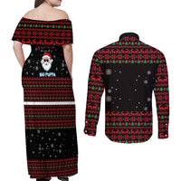 I Love It When You Call Me Big Poppa Christmas Christmas Couples Matching Off Shoulder Maxi Dress and Long Sleeve Button Shirt Xmas Holiday Patterns - Wonder Print Shop