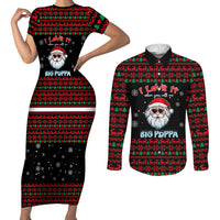 I Love It When You Call Me Big Poppa Christmas Christmas Couples Matching Short Sleeve Bodycon Dress and Long Sleeve Button Shirt Xmas Holiday Patterns - Wonder Print Shop