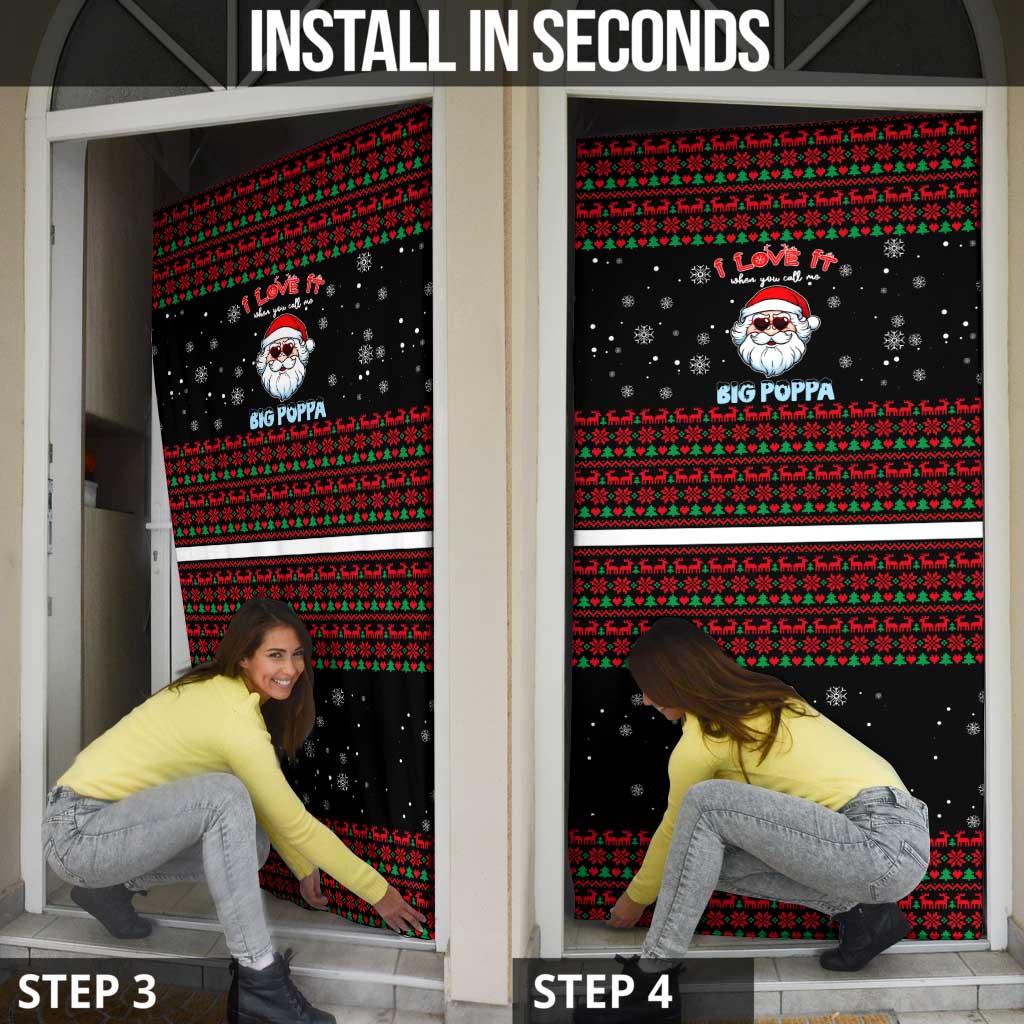 I Love It When You Call Me Big Poppa Christmas Christmas Door Cover Xmas Holiday Patterns - Wonder Print Shop