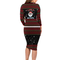 I Love It When You Call Me Big Poppa Christmas Christmas Family Matching Long Sleeve Bodycon Dress and Hawaiian Shirt Xmas Holiday Patterns - Wonder Print Shop