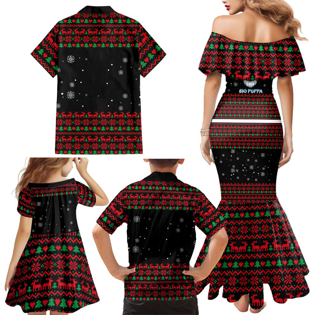 I Love It When You Call Me Big Poppa Christmas Christmas Family Matching Mermaid Dress and Hawaiian Shirt Xmas Holiday Patterns - Wonder Print Shop