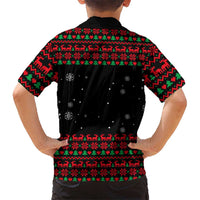 I Love It When You Call Me Big Poppa Christmas Christmas Family Matching Off The Shoulder Long Sleeve Dress and Hawaiian Shirt Xmas Holiday Patterns - Wonder Print Shop