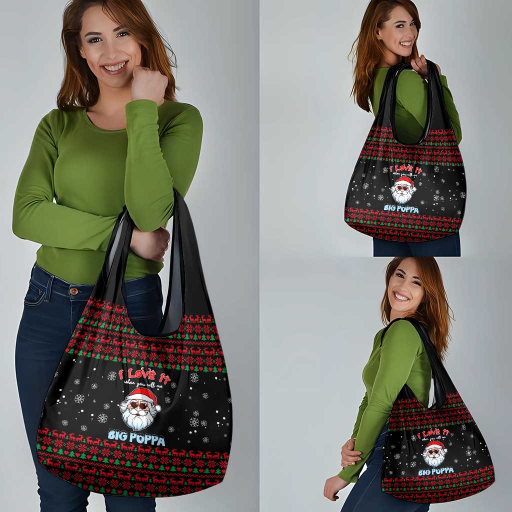 I Love It When You Call Me Big Poppa Christmas Christmas Grocery Bag Xmas Holiday Patterns - Wonder Print Shop