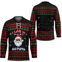 I Love It When You Call Me Big Poppa Christmas Christmas Hockey Jersey Xmas Holiday Patterns - Wonder Print Shop