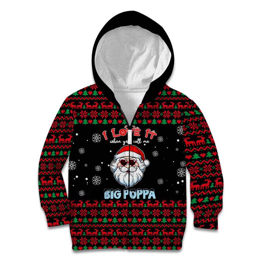I Love It When You Call Me Big Poppa Christmas Christmas Kid Hoodie Xmas Holiday Patterns - Wonder Print Shop