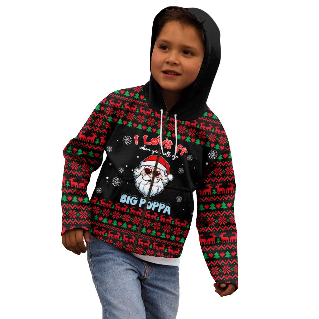 I Love It When You Call Me Big Poppa Christmas Christmas Kid Hoodie Xmas Holiday Patterns - Wonder Print Shop