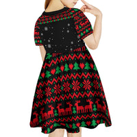 I Love It When You Call Me Big Poppa Christmas Christmas Kid Short Sleeve Dress Xmas Holiday Patterns - Wonder Print Shop