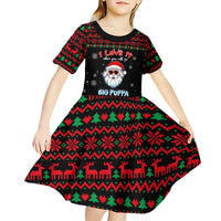 I Love It When You Call Me Big Poppa Christmas Christmas Kid Short Sleeve Dress Xmas Holiday Patterns - Wonder Print Shop
